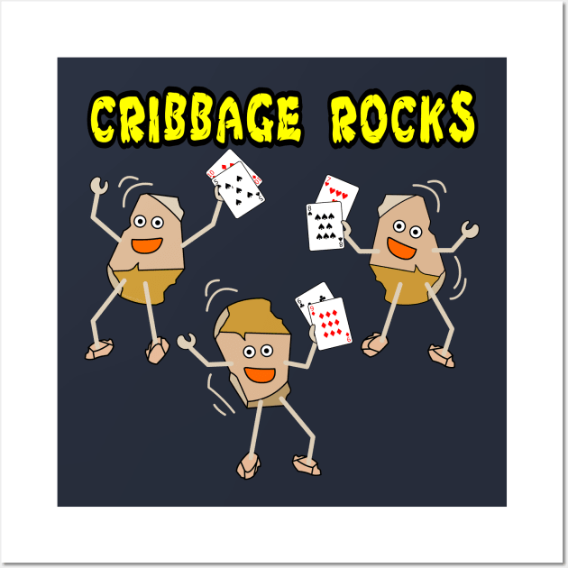 Cribbage Rocks For Dark Products Wall Art by Barthol Graphics